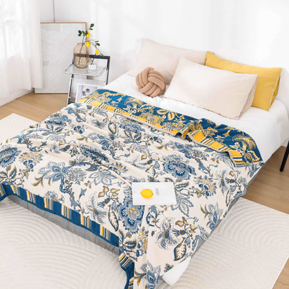 Luxuriöse Sommerdecke aus Baumwolle im ländlichen Stil