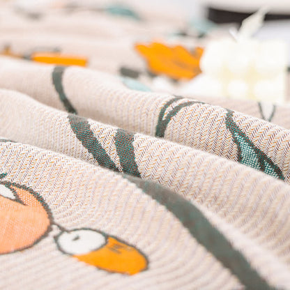 Weiche Steppdecke aus Baumwollgaze mit Vintage-Blumenmuster