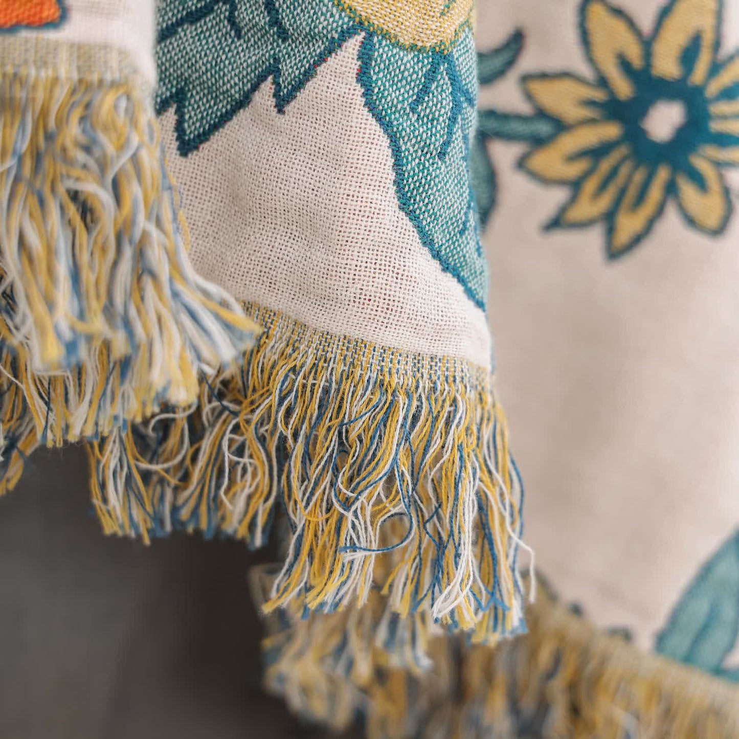 Jacquard-Baumwollgaze-Handtuchdecke im Pastoralstil