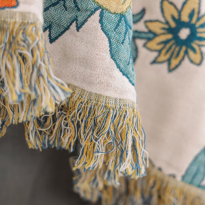 Jacquard-Baumwollgaze-Handtuchdecke im Pastoralstil