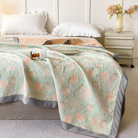 Baumwollgaze Ländlicher Kürbis-Sommerquilt