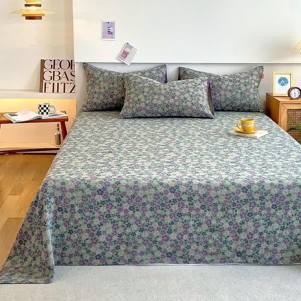 Bettlaken aus Baumwollgaze mit elegantem Blumenmuster