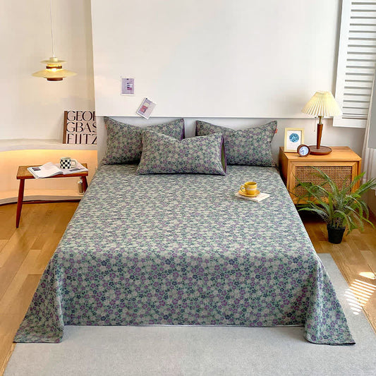 Bettlaken aus Baumwollgaze mit elegantem Blumenmuster