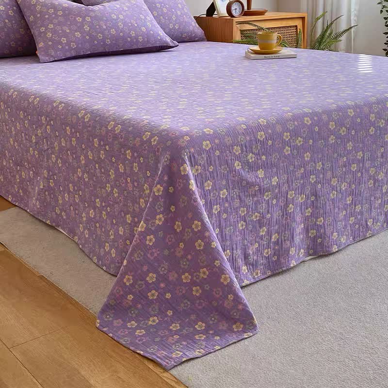 Bettlaken aus reiner Baumwolle im ländlichen Stil