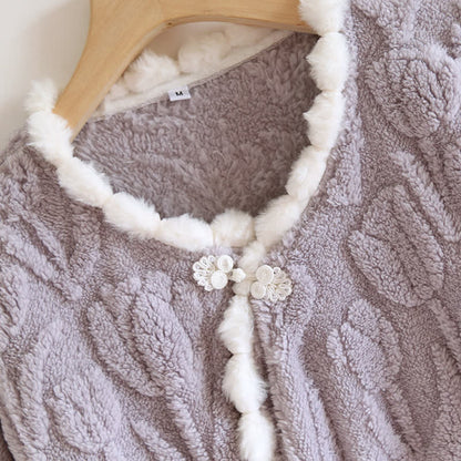Rural Tulip – Langärmliges Fleece-Pyjama-Set