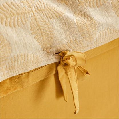 Bettwäscheset aus Baumwollgaze mit Jacquard-Krawatte (4-teilig)