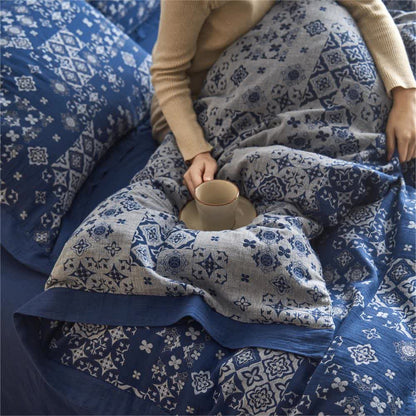 Bettwäscheset aus reiner Baumwolle im Vintage-Stil (4-teilig)