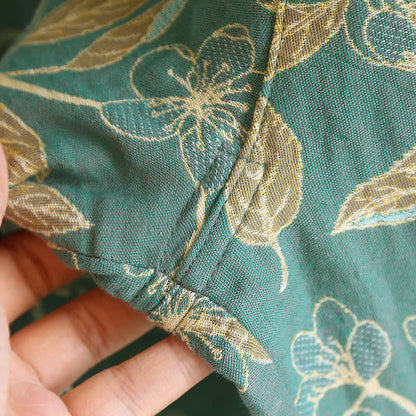 Lässiges Pyjama-Set aus Baumwolle mit Vintage-Blumenmuster
