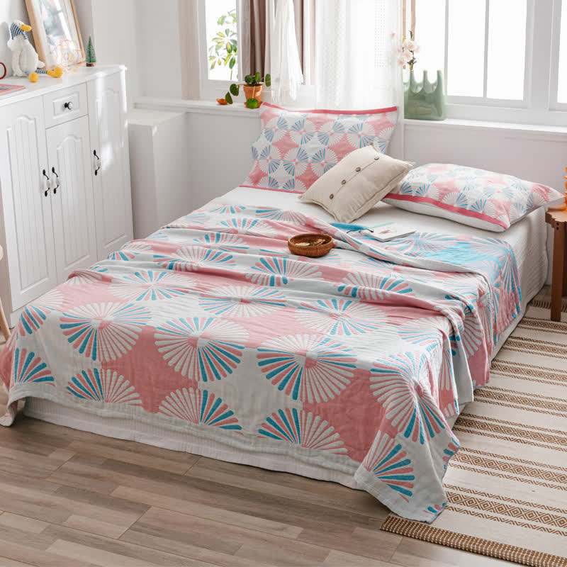 Steppdecke aus reiner Baumwolle im Bohemian-Retro-Stil