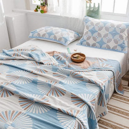 Steppdecke aus reiner Baumwolle im Bohemian-Retro-Stil