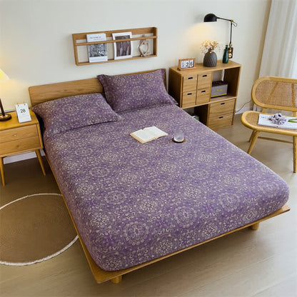 Vintage-Spannbettlaken aus reinem Baumwoll-Jacquard - image 3
