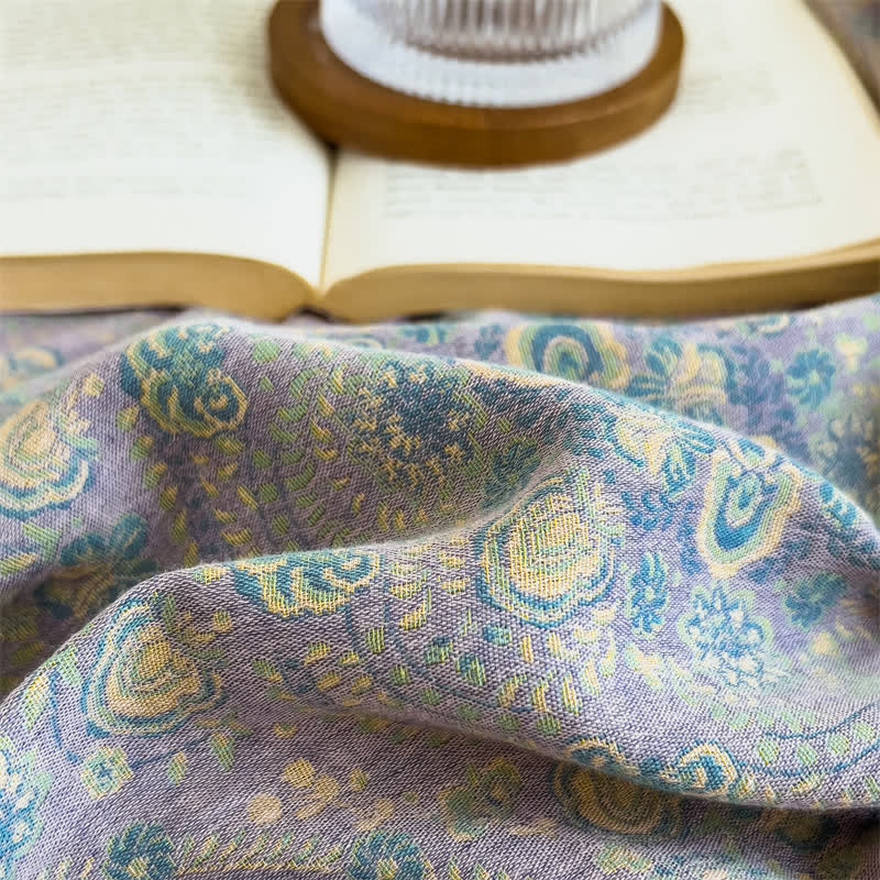 Vintage-Spannbettlaken aus reinem Baumwoll-Jacquard