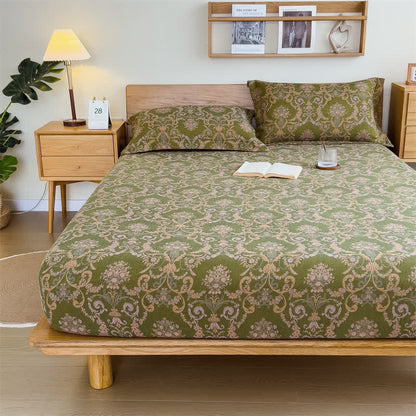 Elegantes Spannbettlaken aus Baumwollgaze im Vintage-Stil