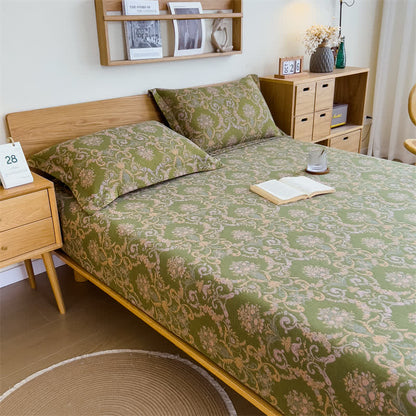 Elegantes Spannbettlaken aus Baumwollgaze im Vintage-Stil