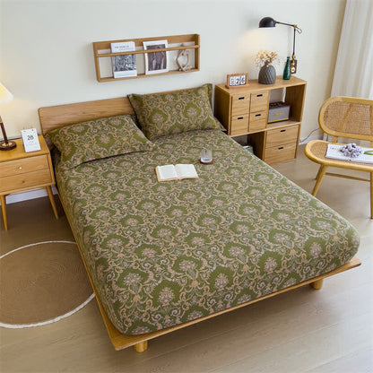 Elegantes Spannbettlaken aus Baumwollgaze im Vintage-Stil