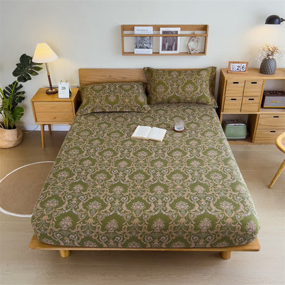 Elegantes Spannbettlaken aus Baumwollgaze im Vintage-Stil
