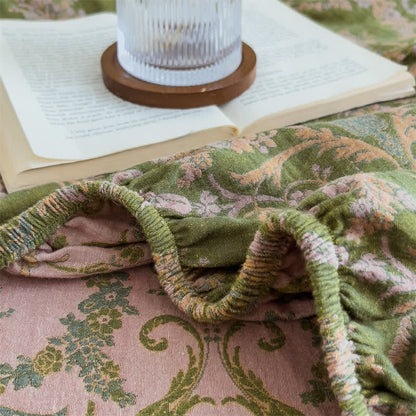 Elegantes Spannbettlaken aus Baumwollgaze im Vintage-Stil