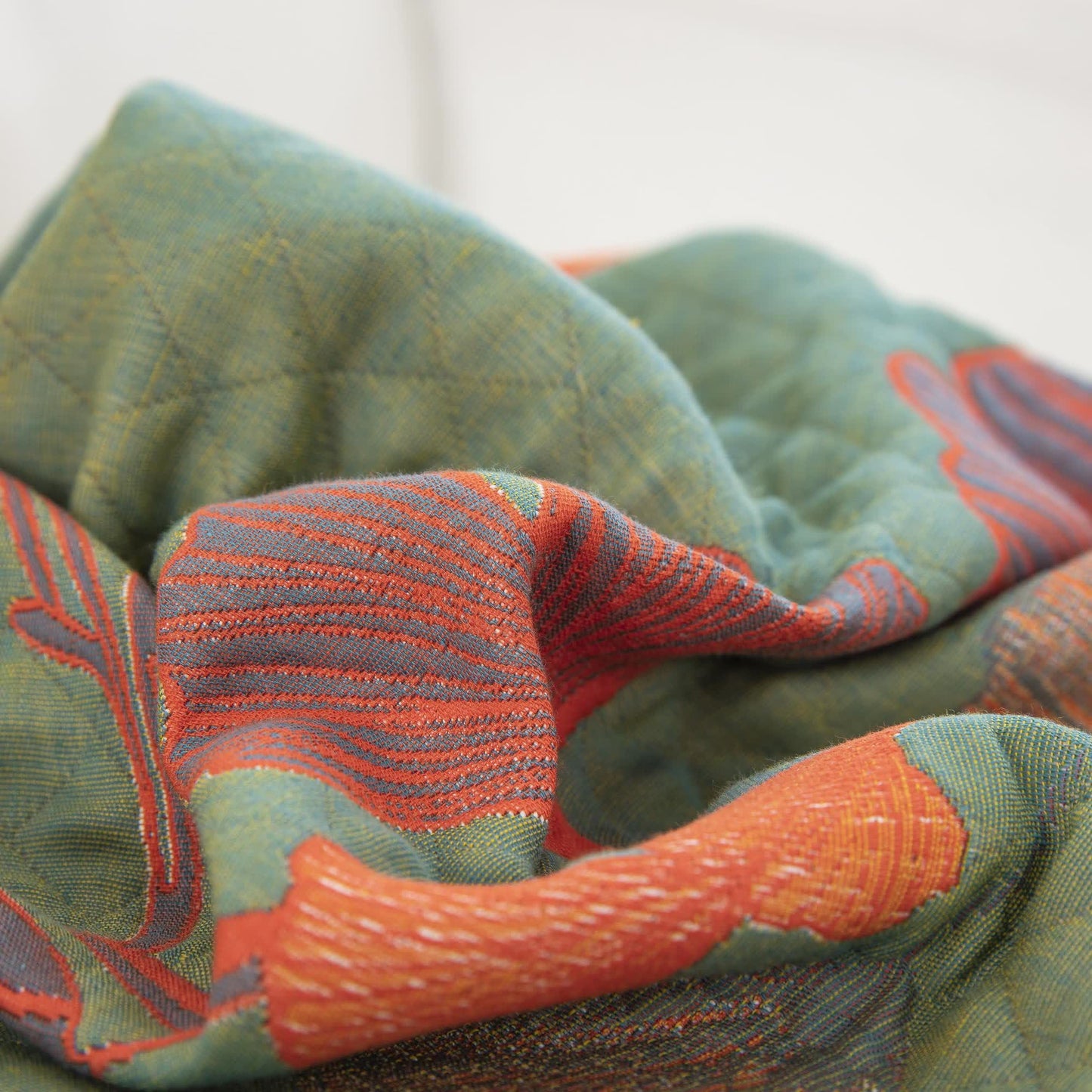 Kissenbezüge aus Baumwollgaze-Jacquard mit Ginkgoblättern (2 Stück)