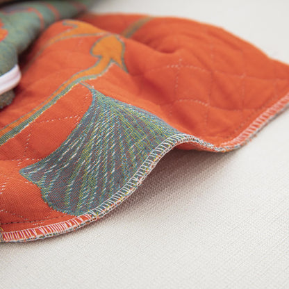 Kissenbezüge aus Baumwollgaze-Jacquard mit Ginkgoblättern (2 Stück)