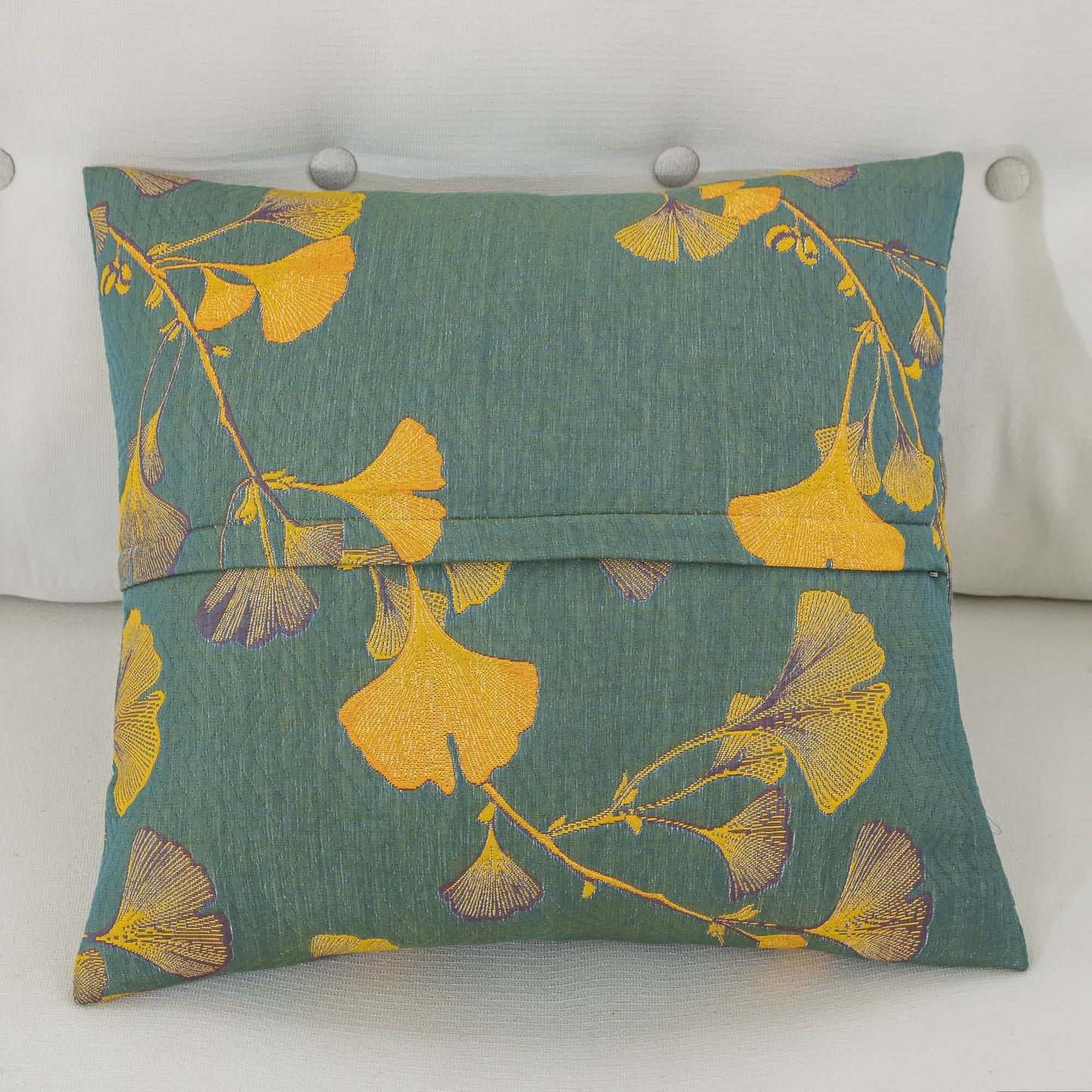 Kissenbezüge aus Baumwollgaze-Jacquard mit Ginkgoblättern (2 Stück)