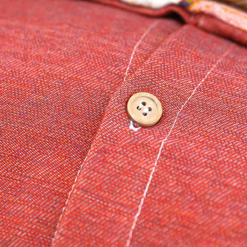 Bunte Wendedecke aus Baumwollgaze in Persimmon