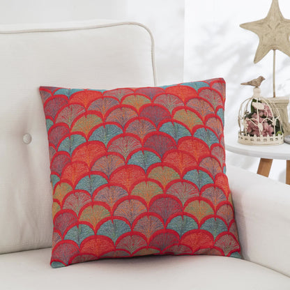 Jacquard-Kissenbezüge aus Baumwollgaze mit Fischschuppenmotiv (2 Stück)