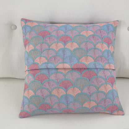 Jacquard-Kissenbezüge aus Baumwollgaze mit Fischschuppenmotiv (2 Stück)