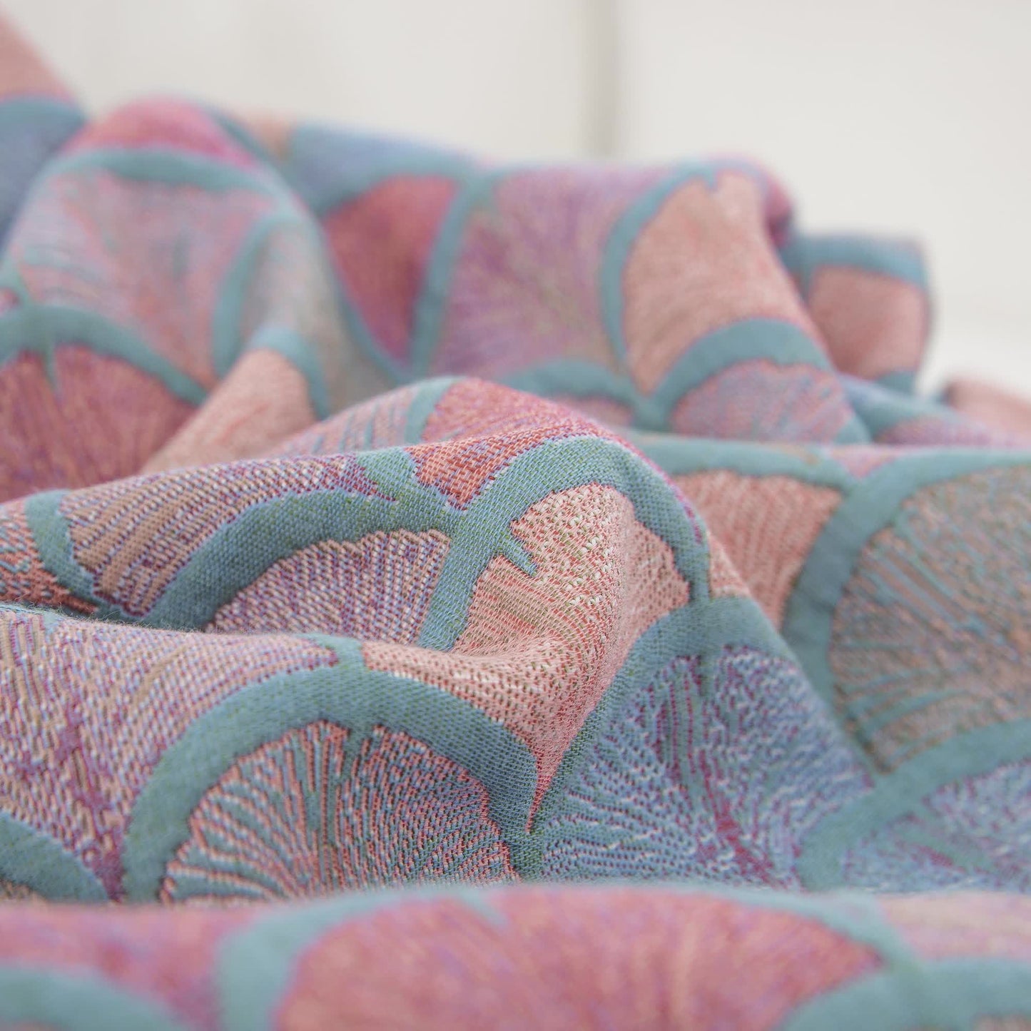 Jacquard-Kissenbezüge aus Baumwollgaze mit Fischschuppenmotiv (2 Stück)