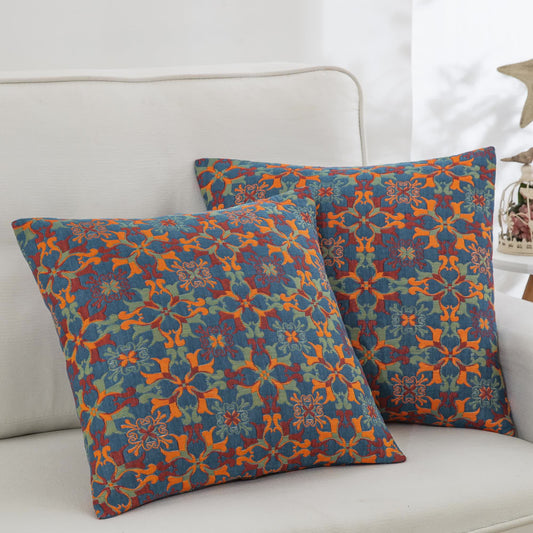 Kissenbezüge aus Baumwollgaze im Bohemian-Mandala-Stil (2 Stück)
