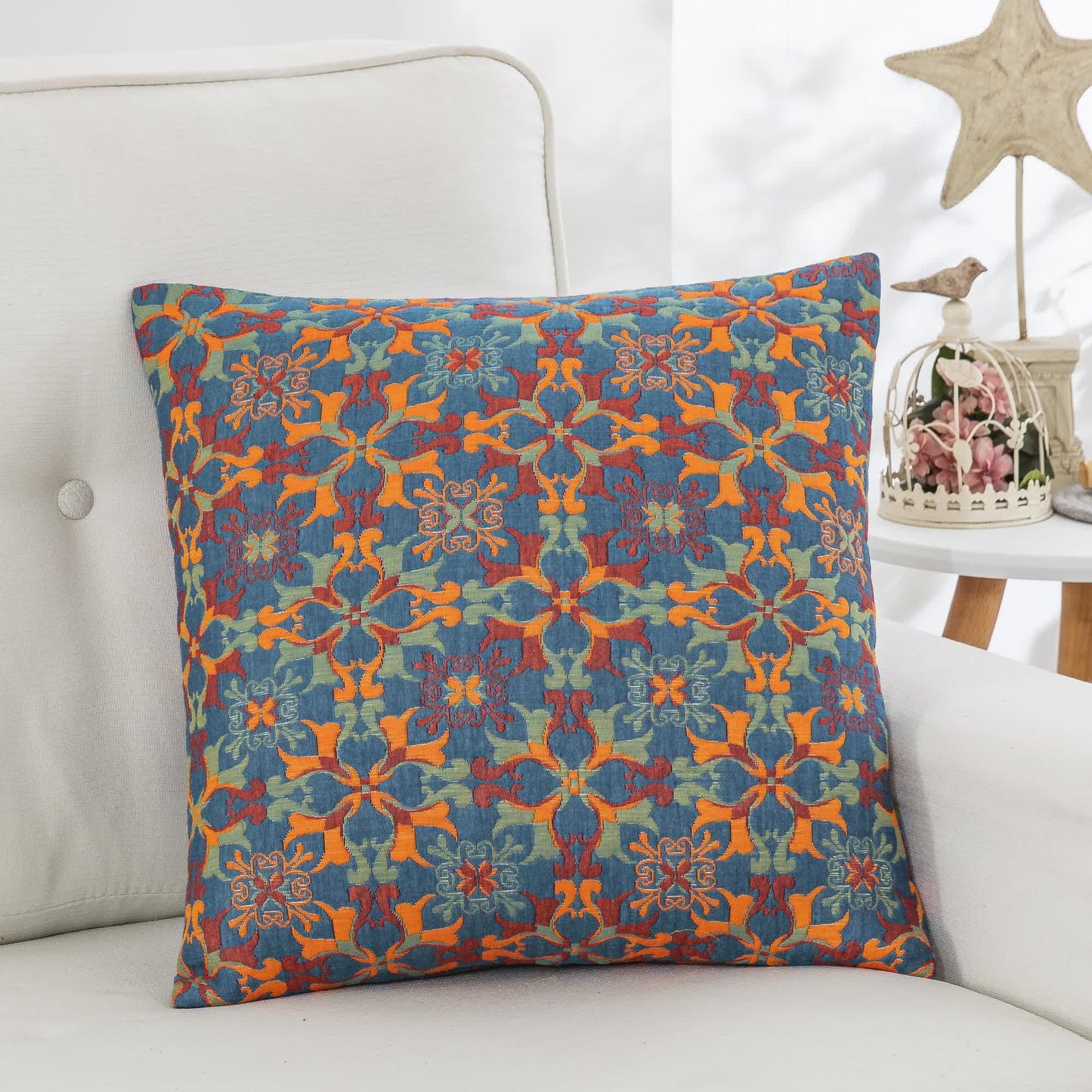 Kissenbezüge aus Baumwollgaze im Bohemian-Mandala-Stil (2 Stück)