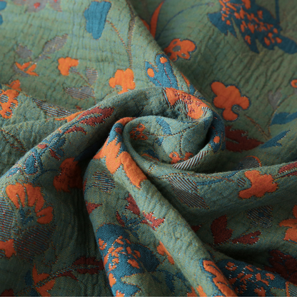 Wendesteppdecke aus reiner Baumwolle mit Retro-Blumenmuster
