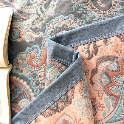Baumwollgaze Retro Paisley Sommersteppdecke