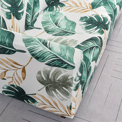 Elastischer, dehnbarer Sofabezug mit Bananenblatt-Motiv