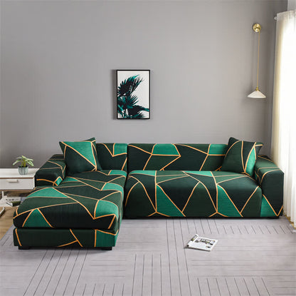 Widerstandsfähiger moderner geometrischer Couchbezug