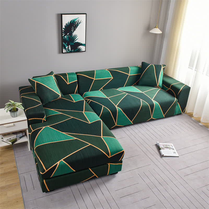 Widerstandsfähiger moderner geometrischer Couchbezug