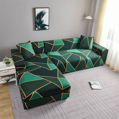 Widerstandsfähiger moderner geometrischer Couchbezug