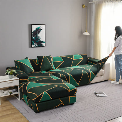 Widerstandsfähiger moderner geometrischer Couchbezug