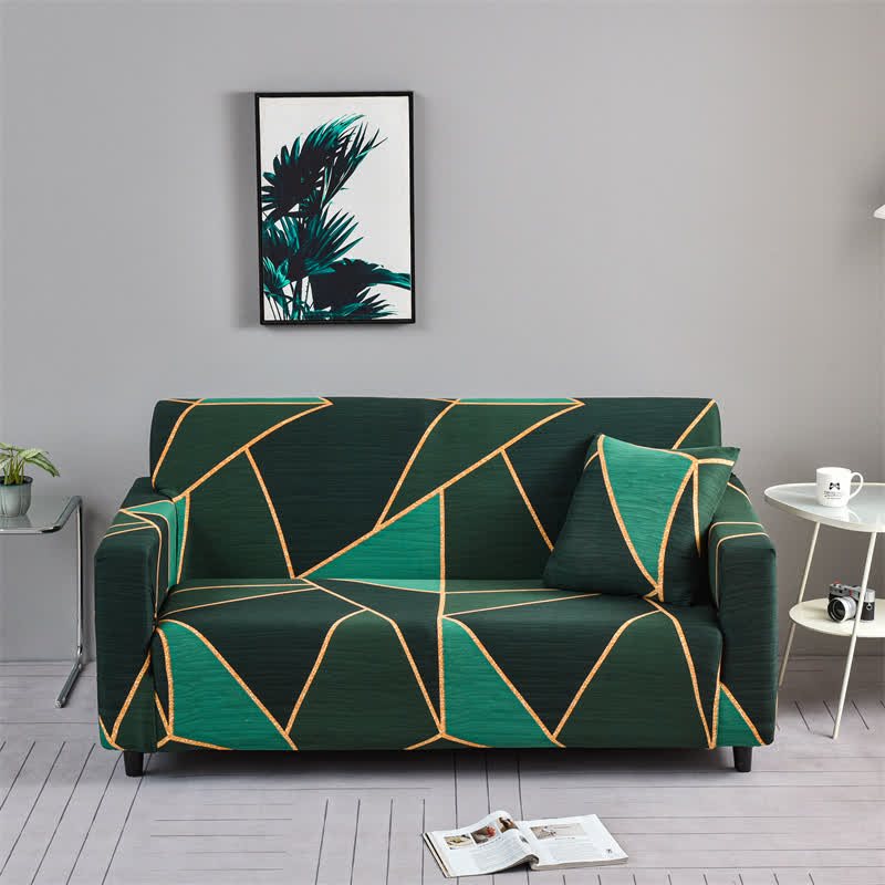 Widerstandsfähiger moderner geometrischer Couchbezug