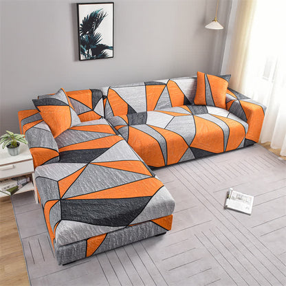 Elastischer, moderner, geometrischer, weicher Sofabezug