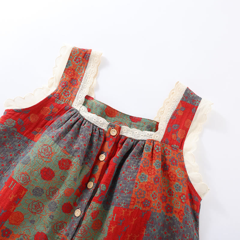 Gepolstertes Camisole-Nachthemd aus reiner Baumwolle