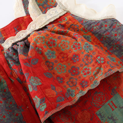 Gepolstertes Camisole-Nachthemd aus reiner Baumwolle