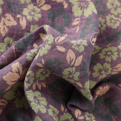 Loungewear-Set aus Baumwollgaze mit Blumenmuster und Froschverschluss