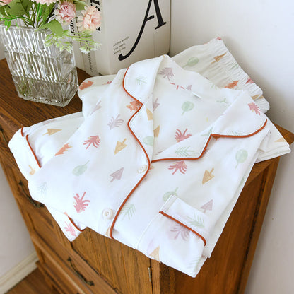 Loungewear-Set aus reiner Baumwolle mit Weihnachtsbaummotiv