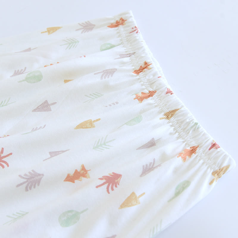 Loungewear-Set aus reiner Baumwolle mit Weihnachtsbaummotiv
