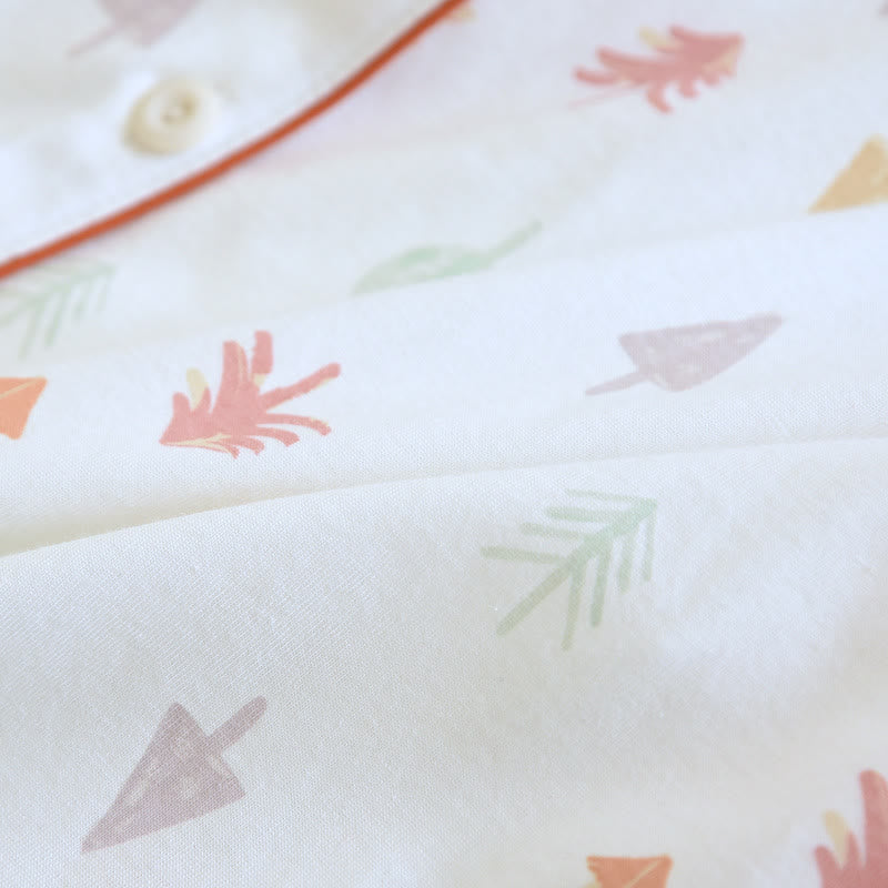Loungewear-Set aus reiner Baumwolle mit Weihnachtsbaummotiv