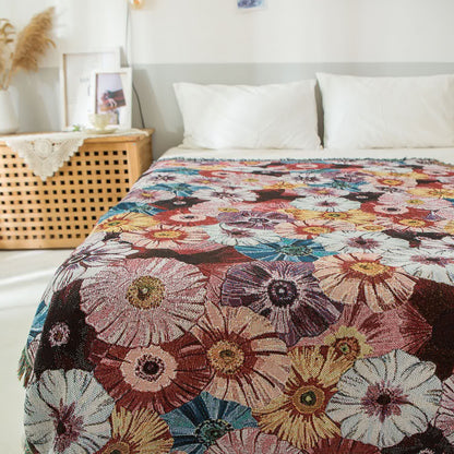 Retro Morning Glory Quaste Decke Wandteppich