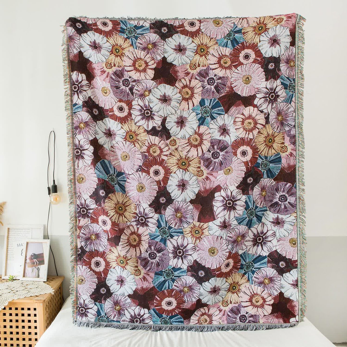 Retro Morning Glory Quaste Decke Wandteppich