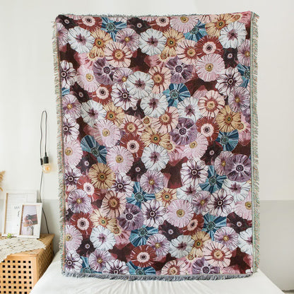 Retro Morning Glory Quaste Decke Wandteppich