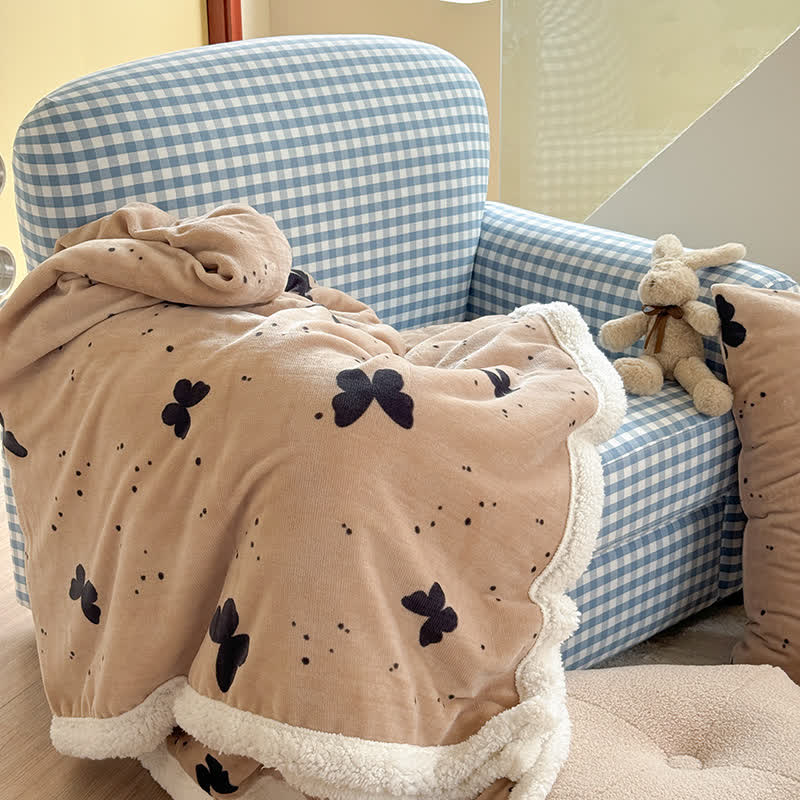 Rustikale Schmetterlings-Sherpa-Überwurfdecke