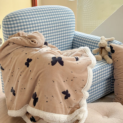 Rustikale Schmetterlings-Sherpa-Überwurfdecke